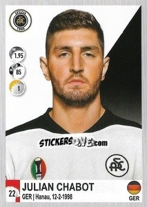 Cromo Julian Chabot - Calciatori 2020-2021 - Panini