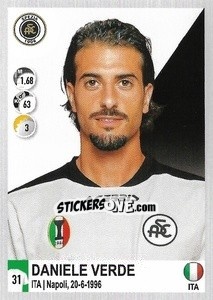 Figurina Daniele Verde - Calciatori 2020-2021 - Panini