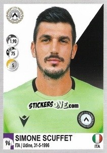 Figurina Simone Scuffet - Calciatori 2020-2021 - Panini