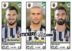 Sticker Cosimo Chiricò / Apostolos Vellios / Riad Bajic - Calciatori 2020-2021 - Panini