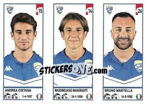 Figurina Andrea Cistana / Massimiliano Mangraviti / Bruno Martella - Calciatori 2020-2021 - Panini