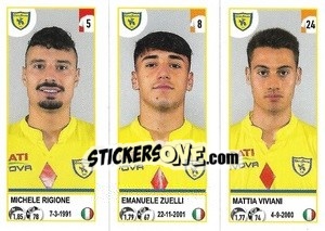 Sticker Michele Rigione / Emanuele Zuelli / Mattia Viviani - Calciatori 2020-2021 - Panini