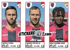 Cromo Angelo Corsi / Andrea Tiritiello / Ben Lhassine Kone - Calciatori 2020-2021 - Panini