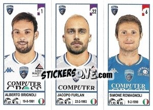 Cromo Alberto Brignoli / Jacopo Furlan / Simone Romagnoli - Calciatori 2020-2021 - Panini