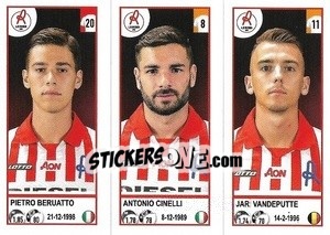 Cromo Pietro Beruatto / Antonio Cinelli / Jari Vandeputte - Calciatori 2020-2021 - Panini