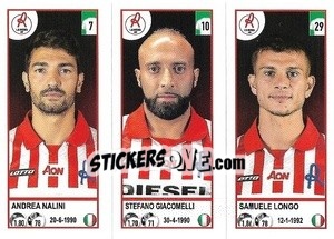 Sticker Andrea Nalini / Stefano Giacomelli / Samuele Longo - Calciatori 2020-2021 - Panini