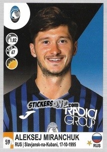 Cromo Aleksei Miranchuk - Calciatori 2020-2021 - Panini