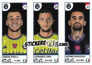 Cromo Simone Perilli / Leonardo Loria / Antonio Caracciolo - Calciatori 2020-2021 - Panini