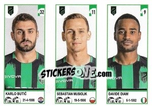 Sticker Karlo Butic / Sebastian Musiolik / Davide Diaw - Calciatori 2020-2021 - Panini