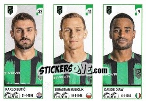 Figurina Karlo Butic / Sebastian Musiolik / Davide Diaw - Calciatori 2020-2021 - Panini