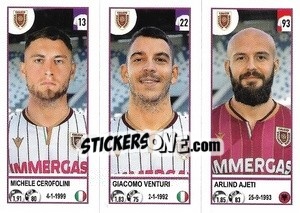 Figurina Michele Cerofolini / Giacomo Venturi / Arlind Ajeti - Calciatori 2020-2021 - Panini