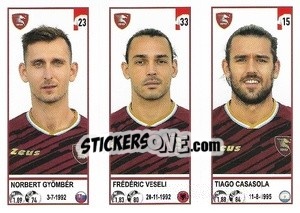 Cromo Norbert Gyömbér / Frédéric Veseli / Tiago Casasola - Calciatori 2020-2021 - Panini