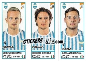 Cromo Lorenzo Dickmann / Leonardo Sernicola / Alessandro Murgia - Calciatori 2020-2021 - Panini