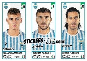 Sticker Sebastiano Esposito / Alberto Paloschi / Sergio Floccari - Calciatori 2020-2021 - Panini