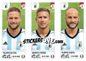 Cromo Filippo De Col / Marco Chiosa / Filippo Costa - Calciatori 2020-2021 - Panini