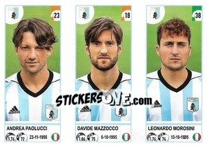 Sticker Andrea Paolucci / Davide Mazzocco / Leonardo Morosini - Calciatori 2020-2021 - Panini