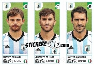 Cromo Matteo Brunori / Giuseppe De Luca / Matteo Mancosu - Calciatori 2020-2021 - Panini