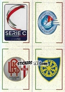 Figurina Logo Lega Pro / Albinoleffe / Alessandria / Carrarese