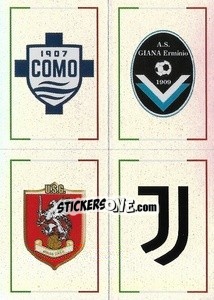 Figurina Como / Giana Erminio / Grosseto / Juventus U23