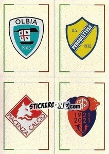 Sticker Olbia / Pergolettese / Piacenza / Pistoiese - Calciatori 2020-2021 - Panini