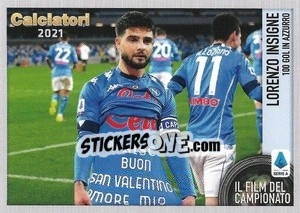 Sticker Lorenzo Insigne  13 Marzo 2021 - Calciatori 2020-2021 n. C13 - Panini
