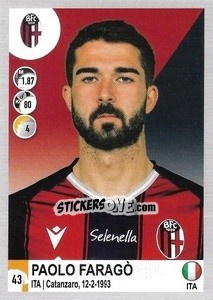 Cromo Paolo Faragò - Calciatori 2020-2021 - Panini