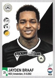 Cromo Jayden Braaf - Calciatori 2020-2021 - Panini