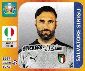 Figurina Salvatore Sirigu - UEFA Euro 2020 Tournament Edition. 678 Stickers version - Panini