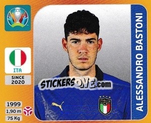 Sticker Alessandro Bastoni - UEFA Euro 2020 Tournament Edition. 678 Stickers version - Panini