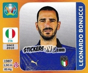 Cromo Leonardo Bonucci - UEFA Euro 2020 Tournament Edition. 678 Stickers version - Panini