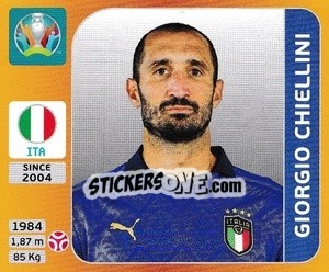 Figurina Giorgio Chiellini - UEFA Euro 2020 Tournament Edition. 678 Stickers version - Panini