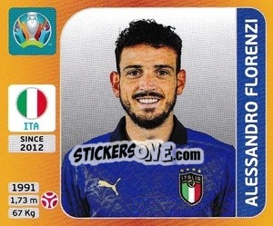 Figurina Alessandro Florenzi - UEFA Euro 2020 Tournament Edition. 678 Stickers version - Panini