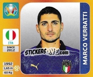 Cromo Marco Verratti - UEFA Euro 2020 Tournament Edition. 678 Stickers version - Panini