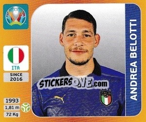 Cromo Andrea Belotti - UEFA Euro 2020 Tournament Edition. 678 Stickers version - Panini