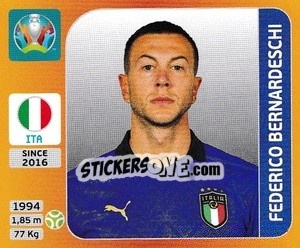 Figurina Federico Bernardeschi - UEFA Euro 2020 Tournament Edition. 678 Stickers version - Panini