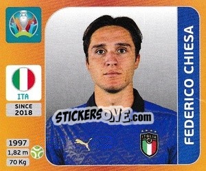 Sticker Federico Chiesa - UEFA Euro 2020 Tournament Edition. 678 Stickers version - Panini