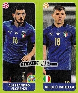 Sticker Alessandro Florenzi / Nicolo Barella - UEFA Euro 2020 Tournament Edition. 678 Stickers version - Panini