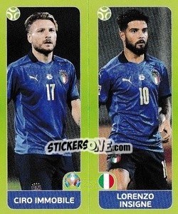 Sticker Ciro Immobile / Lorenzo Insigne - UEFA Euro 2020 Tournament Edition. 678 Stickers version n. 36 - Panini