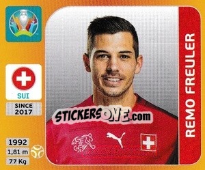 Sticker Remo Freuler - UEFA Euro 2020 Tournament Edition. 678 Stickers version - Panini