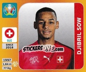 Sticker Djibril Sow - UEFA Euro 2020 Tournament Edition. 678 Stickers version n. 56 - Panini