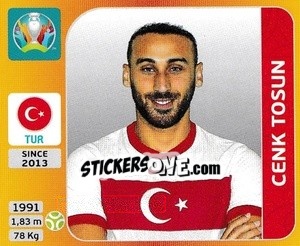 Sticker Cenk Tosun - UEFA Euro 2020 Tournament Edition. 678 Stickers version - Panini