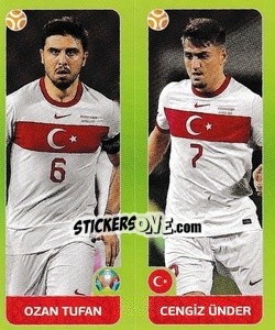 Cromo Ozan Tufan / Cengiz Ünder - UEFA Euro 2020 Tournament Edition. 678 Stickers version - Panini