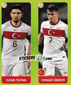 Sticker Ozan Tufan / Cengiz Ünder - UEFA Euro 2020 Tournament Edition. 678 Stickers version n. 90 - Panini
