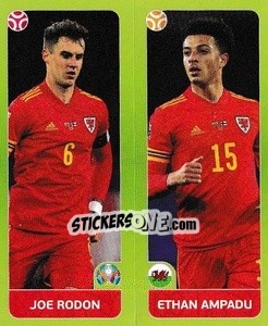 Figurina Joe Rodon / Ethan Ampadu - UEFA Euro 2020 Tournament Edition. 678 Stickers version - Panini