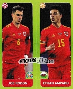 Sticker Joe Rodon / Ethan Ampadu - UEFA Euro 2020 Tournament Edition. 678 Stickers version n. 94 - Panini