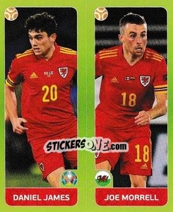 Sticker Daniel James / Joe Morrell - UEFA Euro 2020 Tournament Edition. 678 Stickers version - Panini