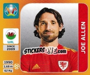 Figurina Joe Allen - UEFA Euro 2020 Tournament Edition. 678 Stickers version - Panini