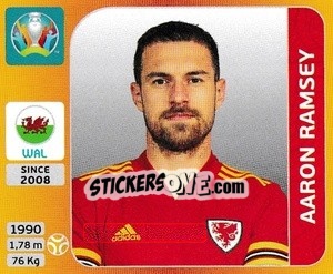 Sticker Aaron Ramsey - UEFA Euro 2020 Tournament Edition. 678 Stickers version - Panini
