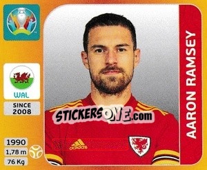 Sticker Aaron Ramsey - UEFA Euro 2020 Tournament Edition. 678 Stickers version n. 113 - Panini