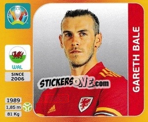 Figurina Gareth Bale - UEFA Euro 2020 Tournament Edition. 678 Stickers version - Panini